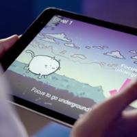 Arte staff playing BrainModes neurofeedback game